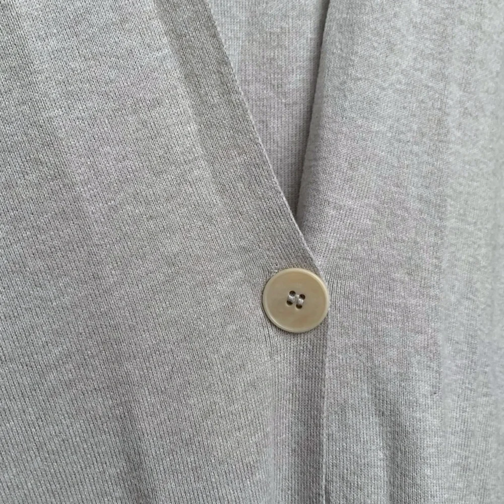 Eileen Fisher Cardigan L Pearl Cotton Silk Blend - Picture 9 of 13